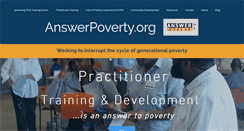 Desktop Screenshot of answerpoverty.org