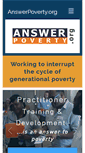 Mobile Screenshot of answerpoverty.org
