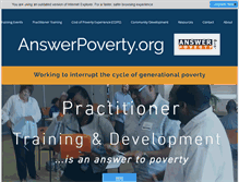 Tablet Screenshot of answerpoverty.org